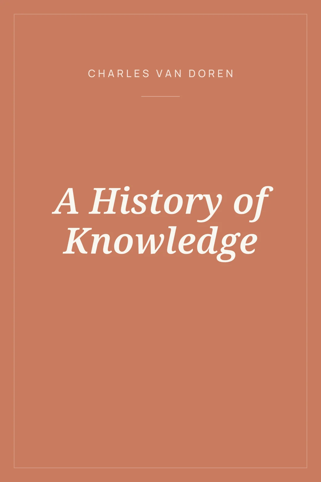 Portada de A History of Knowledge