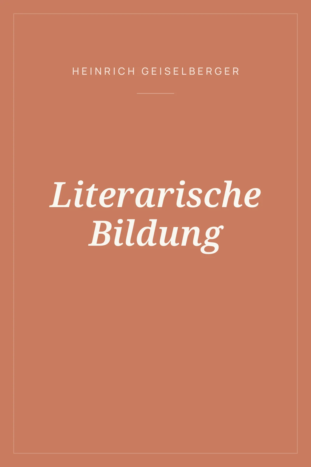 Portada de Literarische Bildung