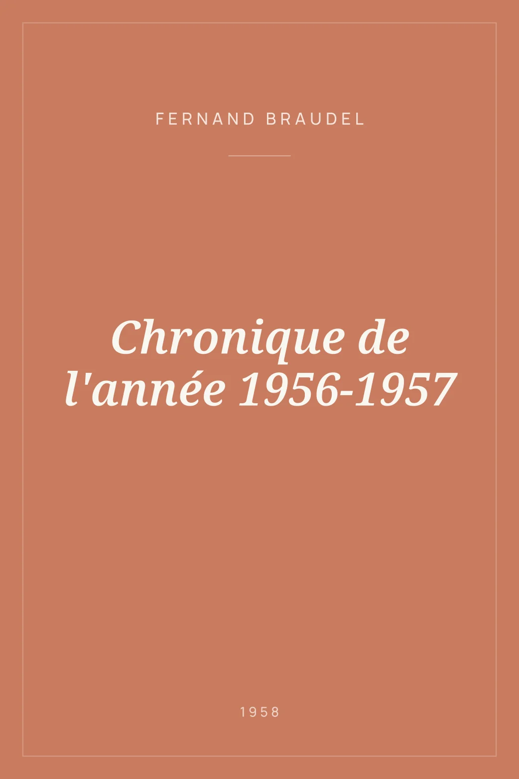 Portada de Chronique de l'année 1956-1957