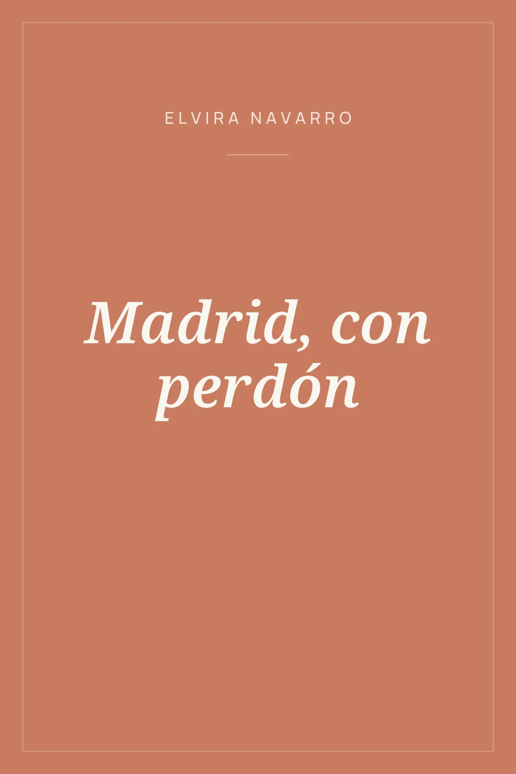 Portada de Madrid, con perdón