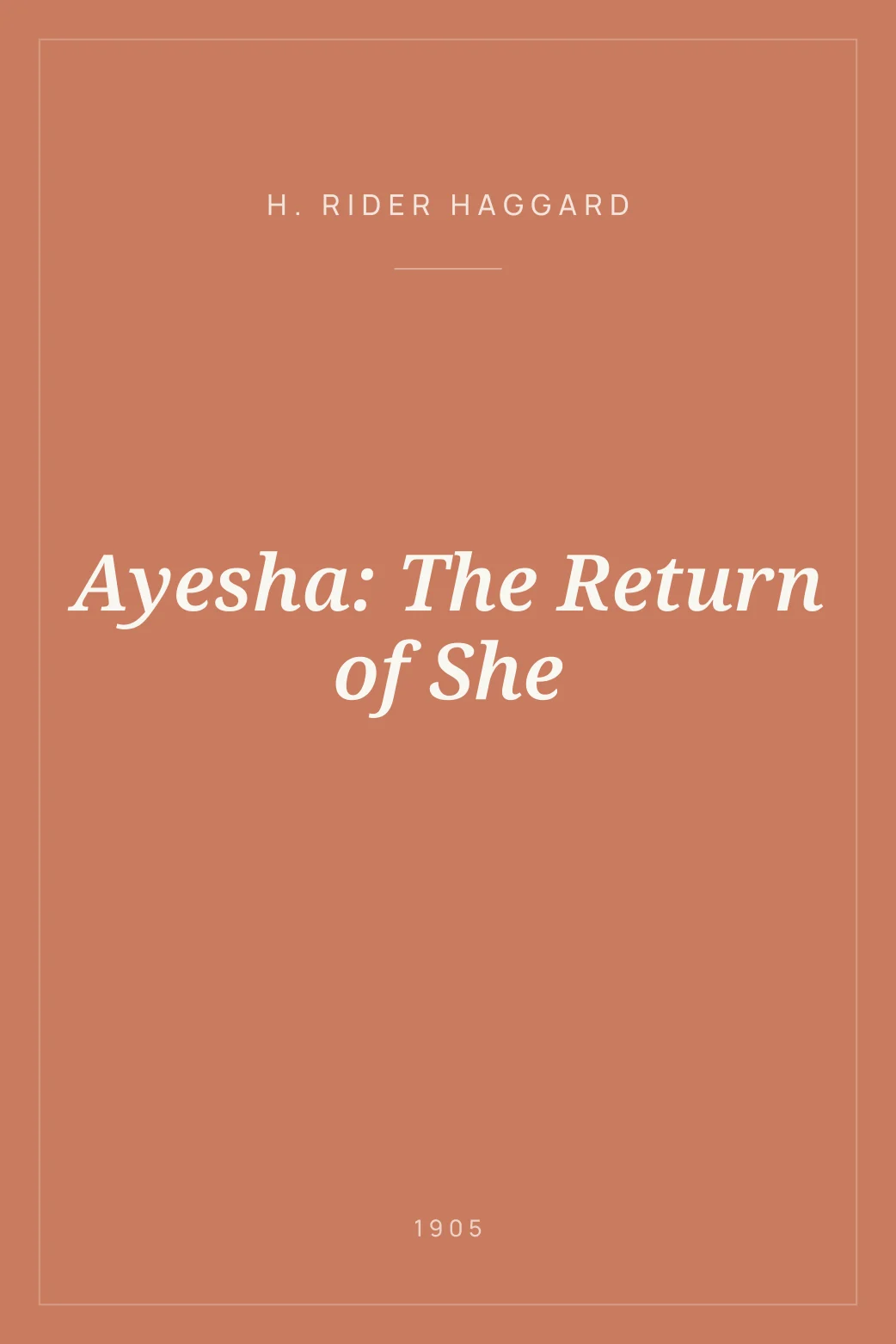 Portada de Ayesha: The Return of She