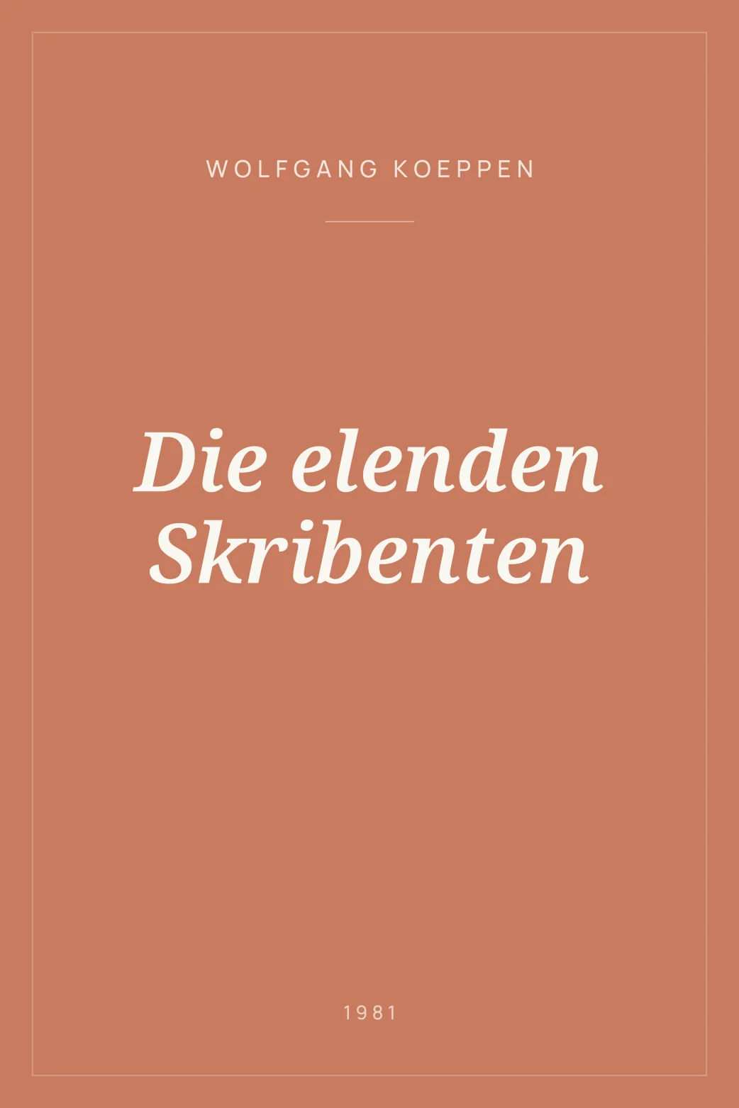 Portada de Die elenden Skribenten