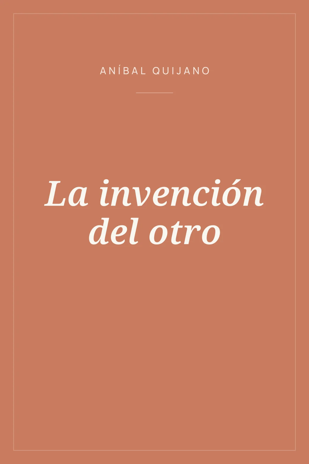 Portada de La invención del otro