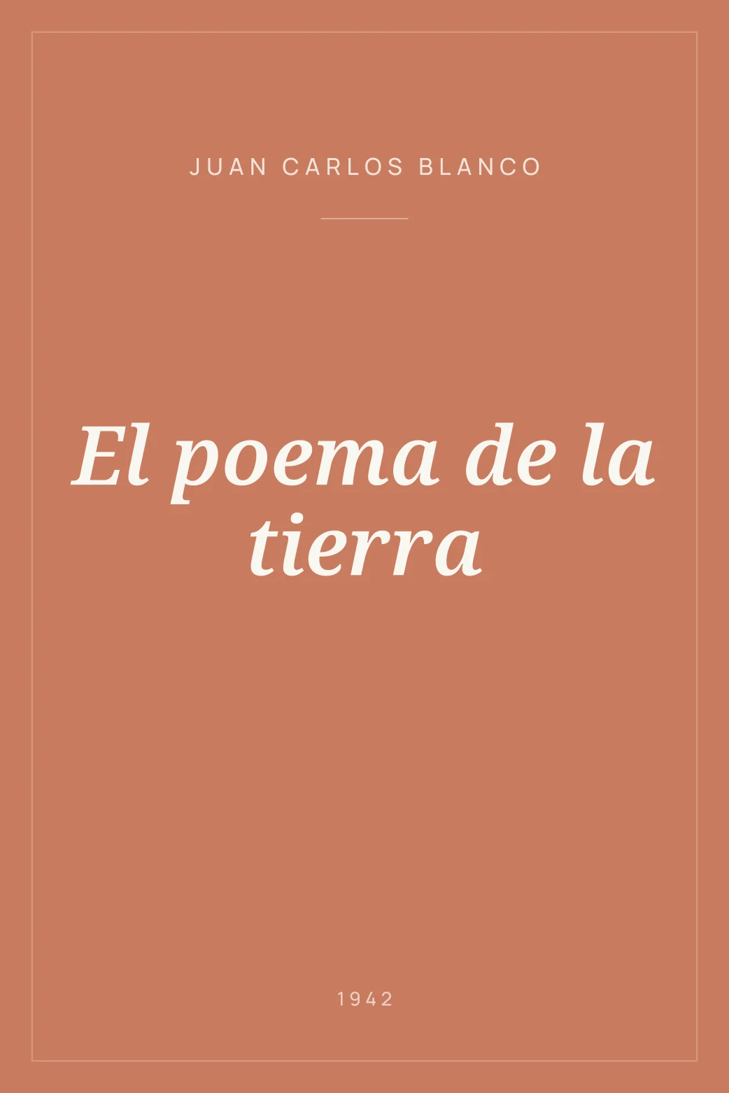 Portada de El poema de la tierra