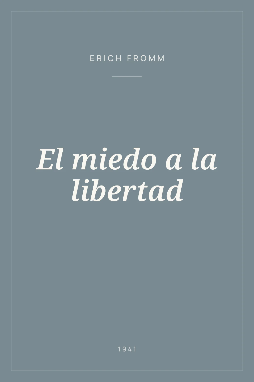 Portada de El miedo a la libertad