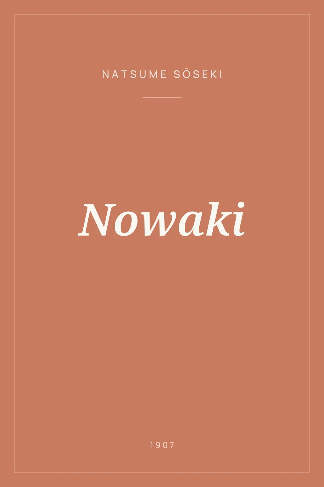 Portada de Nowaki