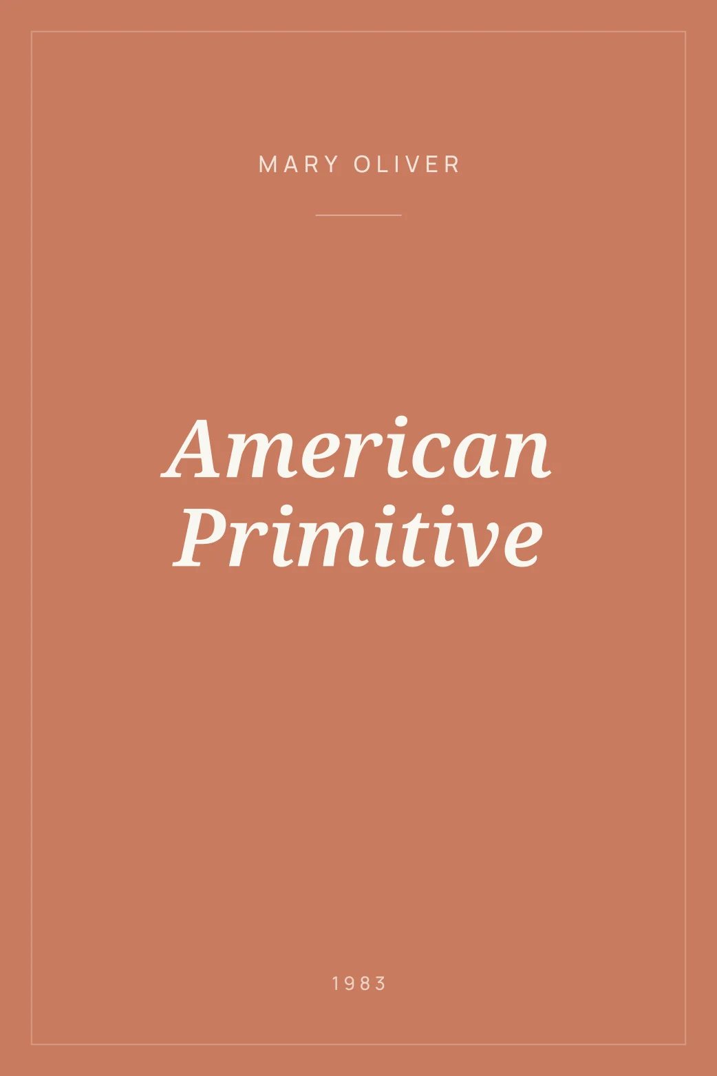 Portada de American Primitive