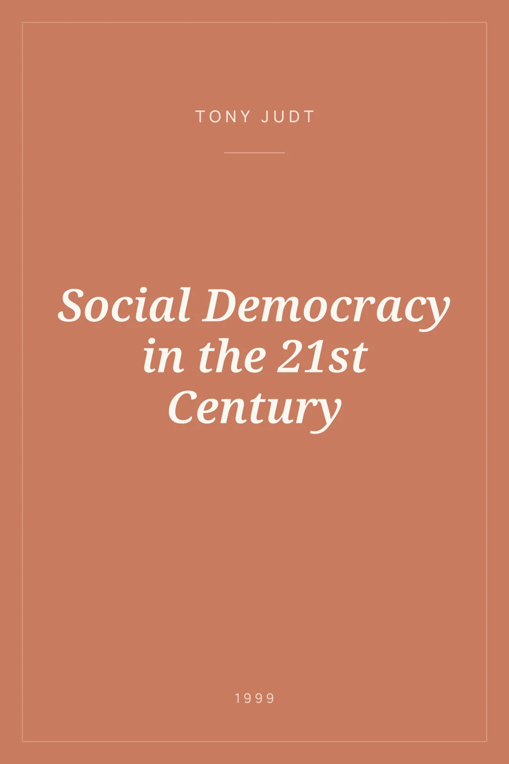 Portada de Social Democracy in the 21st Century