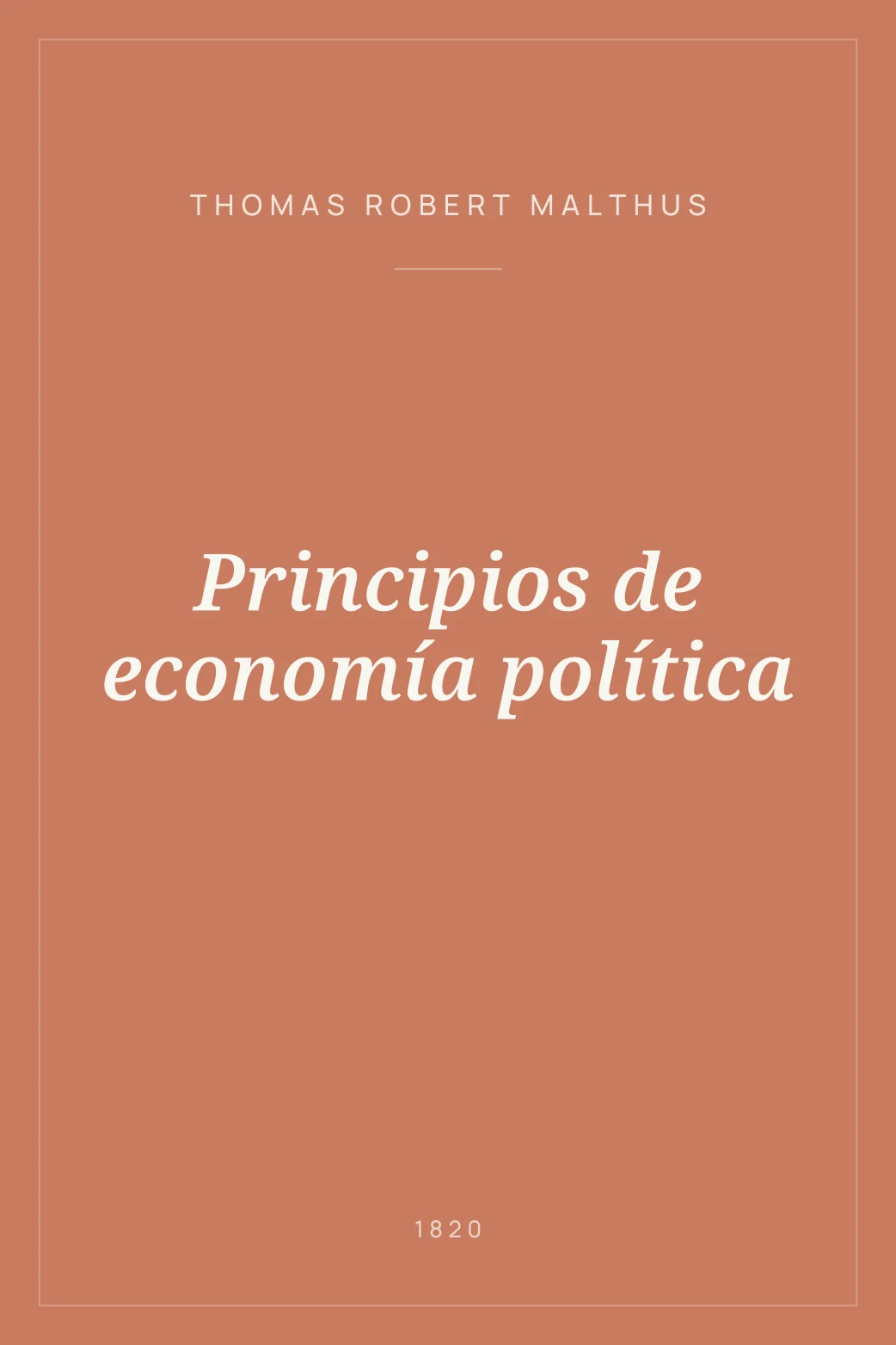 Portada de Principios de economía política