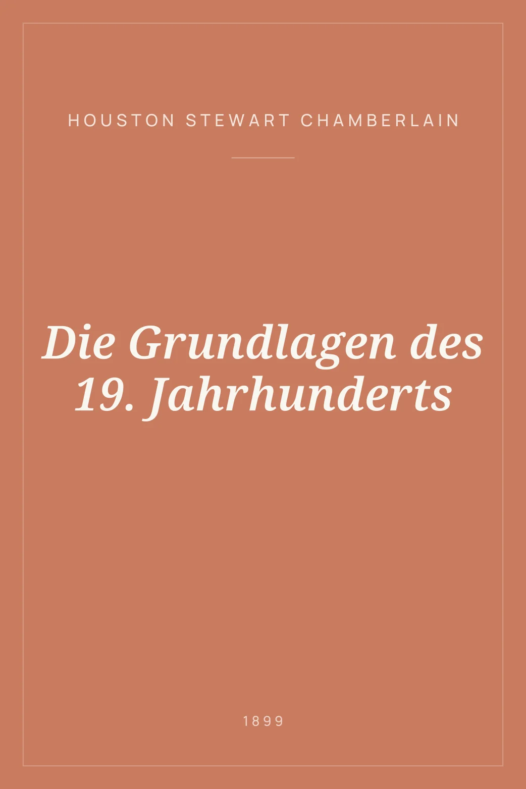 Portada de Die Grundlagen des 19. Jahrhunderts