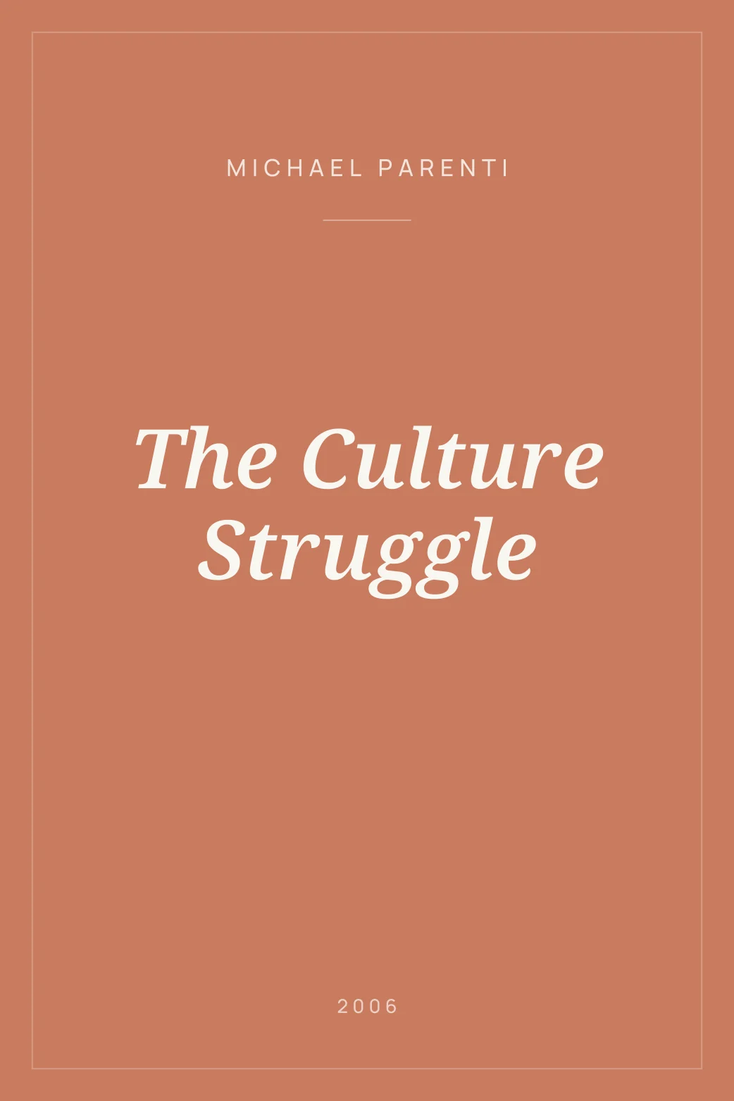 Portada de The Culture Struggle