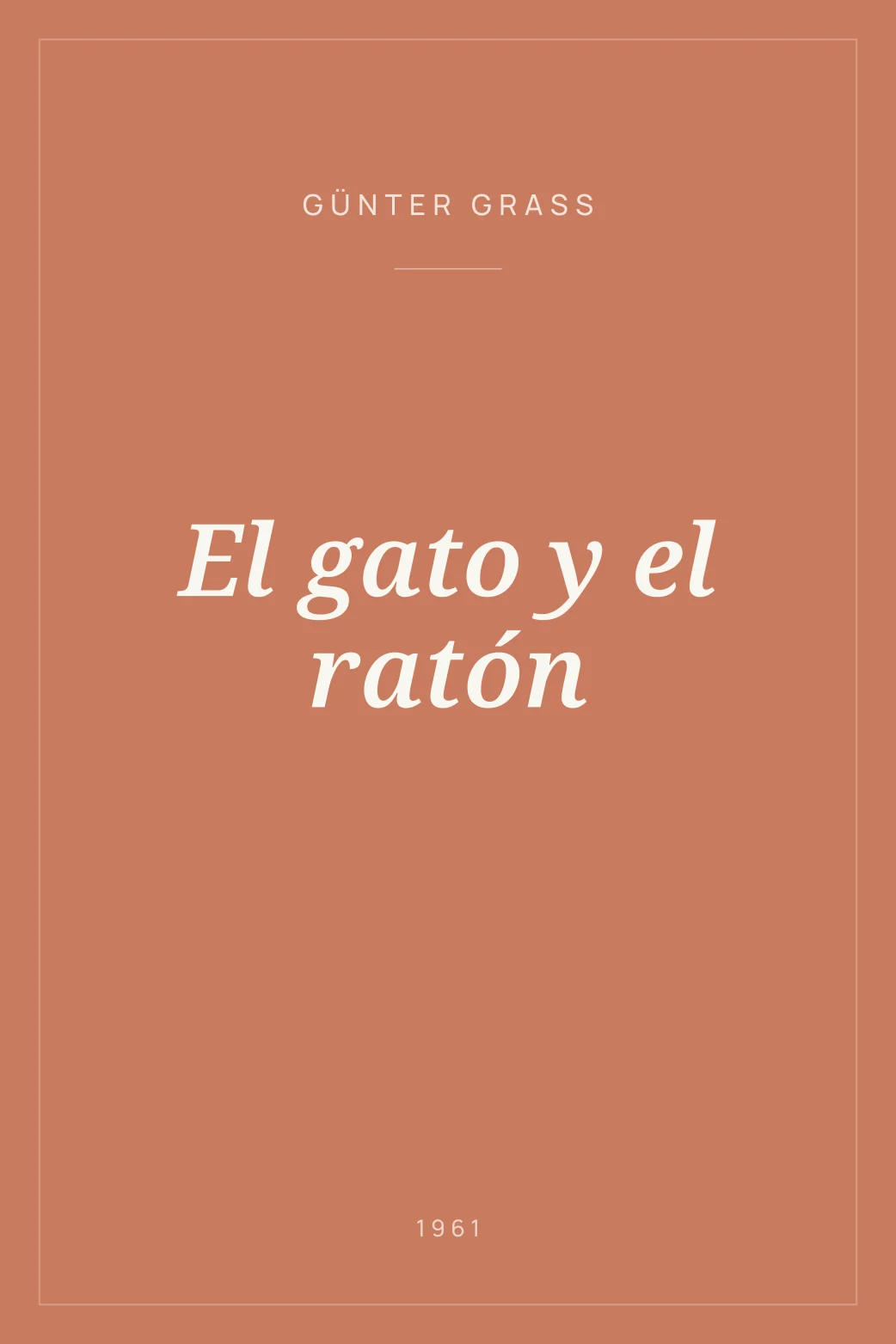 Portada de El gato y el ratón
