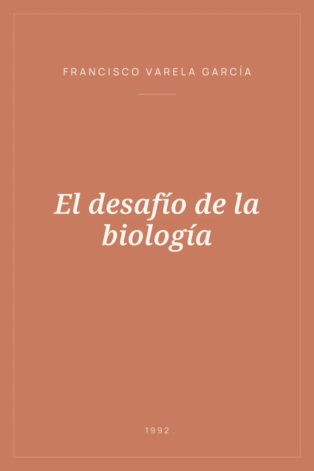 Portada de El desafío de la biología