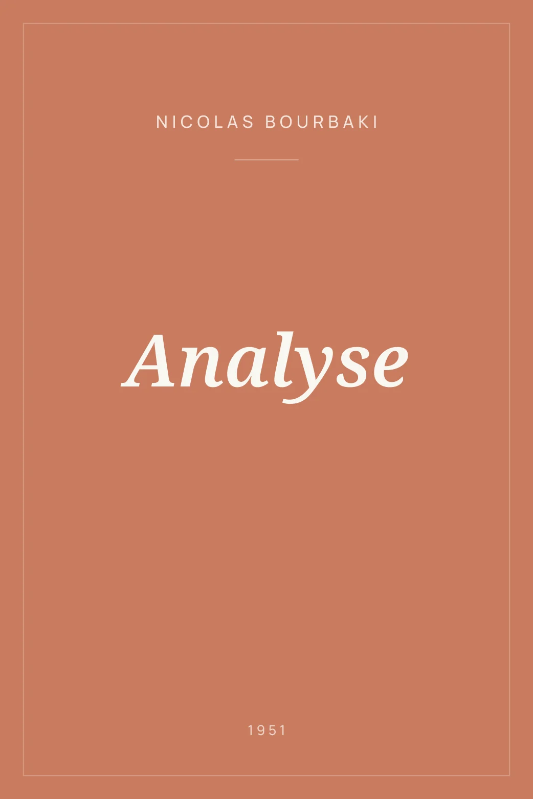 Portada de Analyse