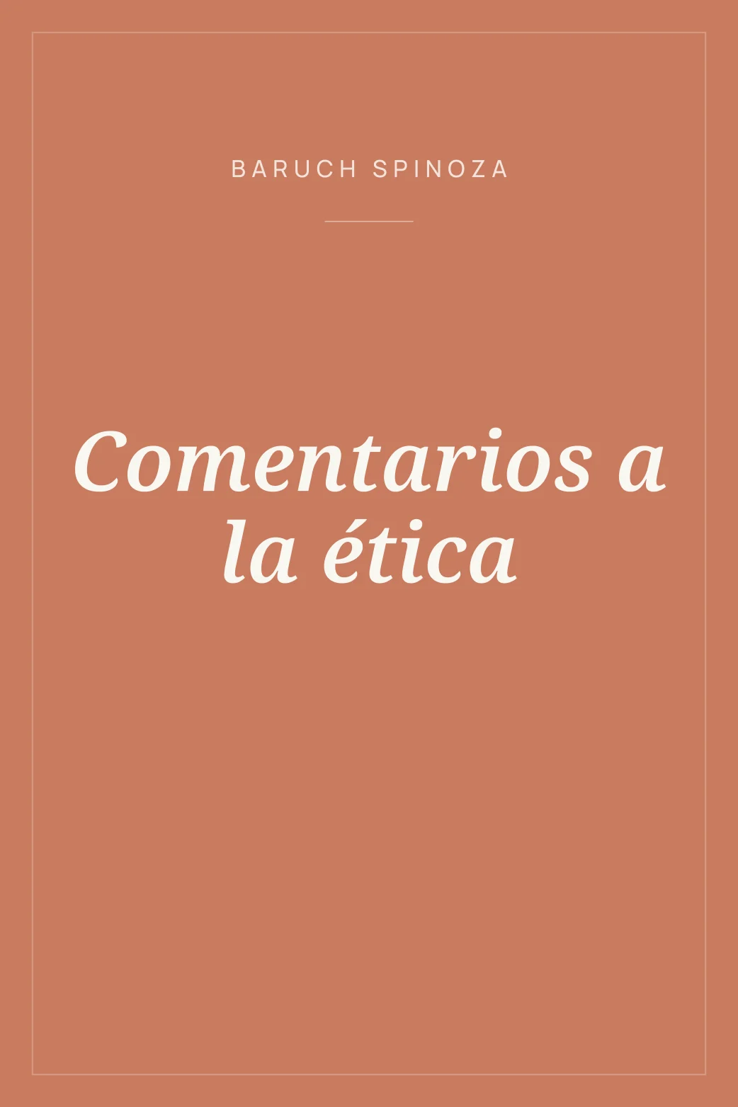 Portada de Comentarios a la ética