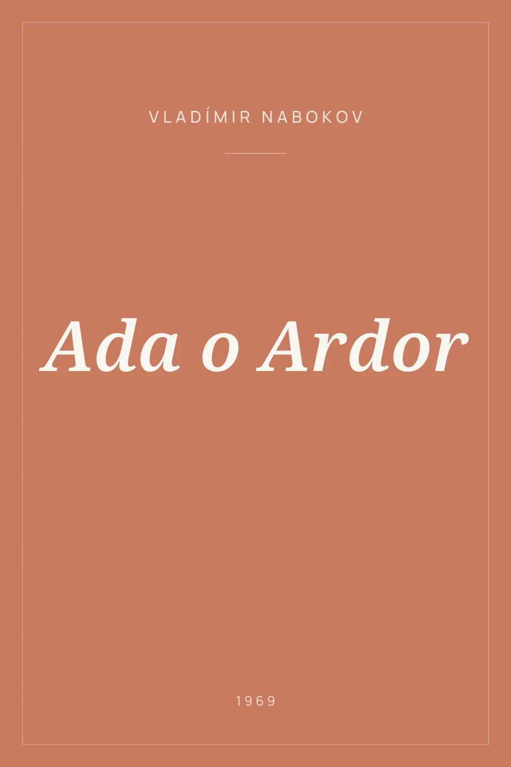 Portada de Ada o Ardor
