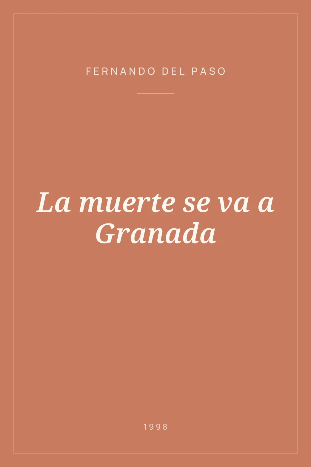 Portada de La muerte se va a Granada