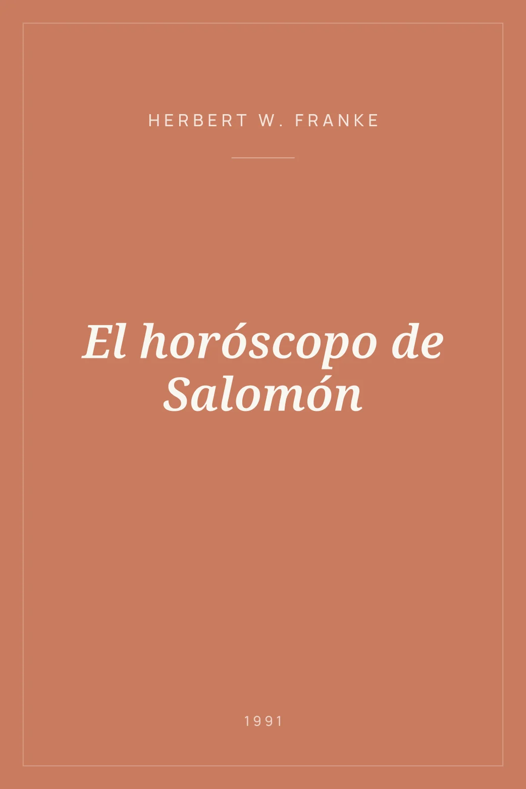 Portada de El horóscopo de Salomón