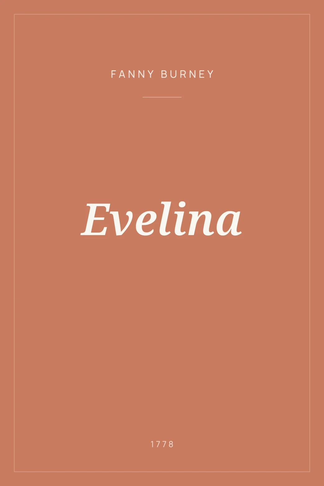 Portada de Evelina