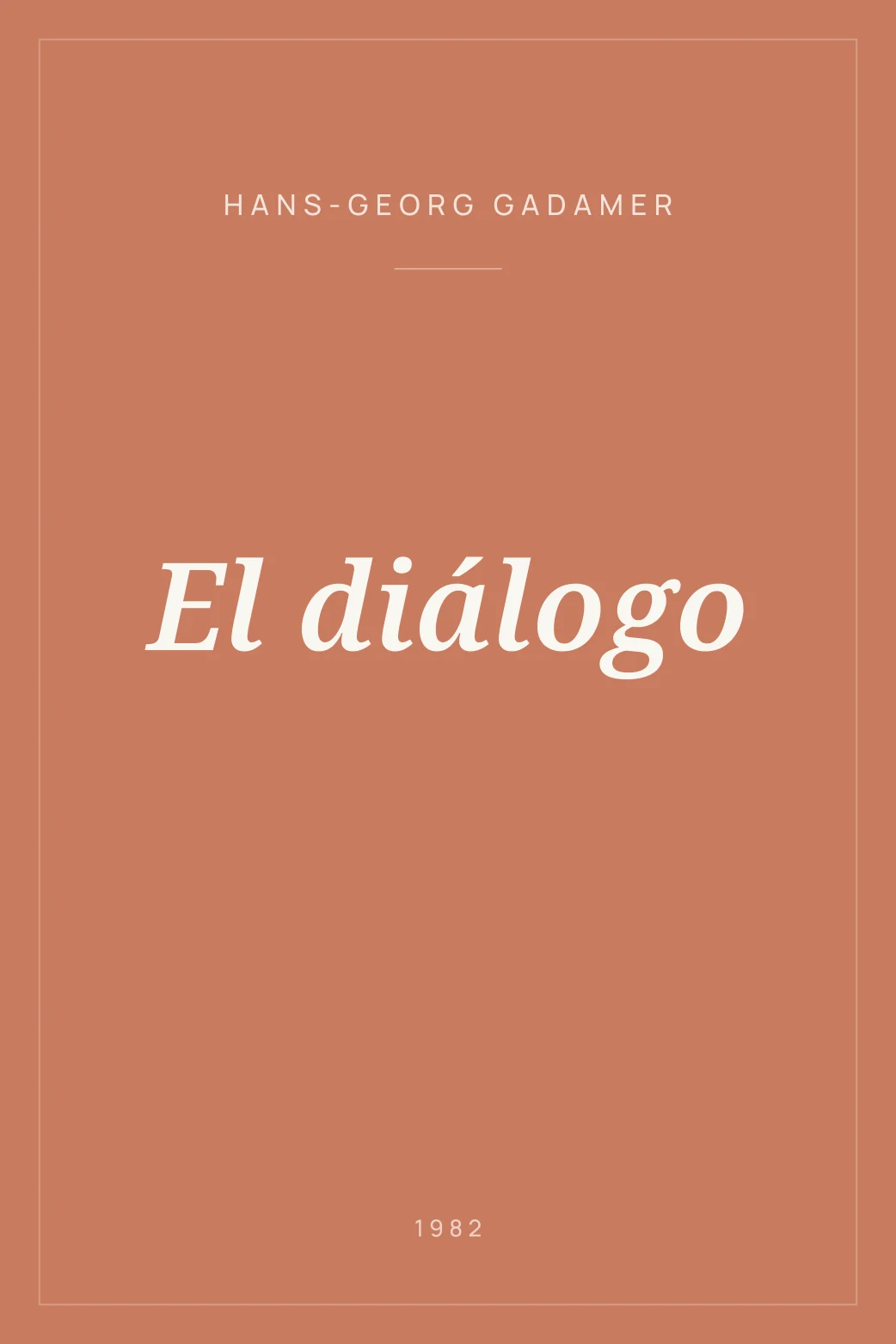 Portada de El diálogo
