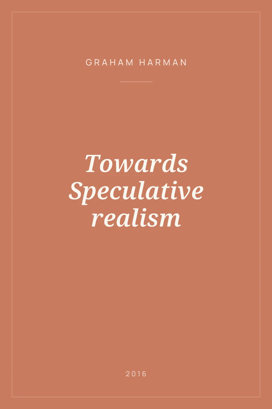 Portada de Towards Speculative realism