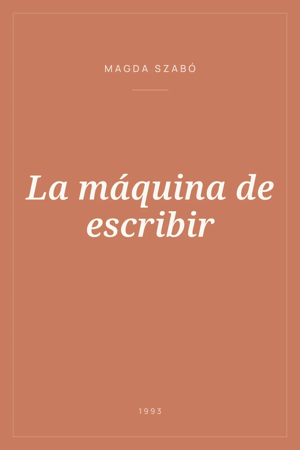 Portada de La máquina de escribir