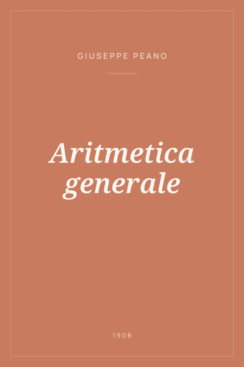 Portada de Aritmetica generale