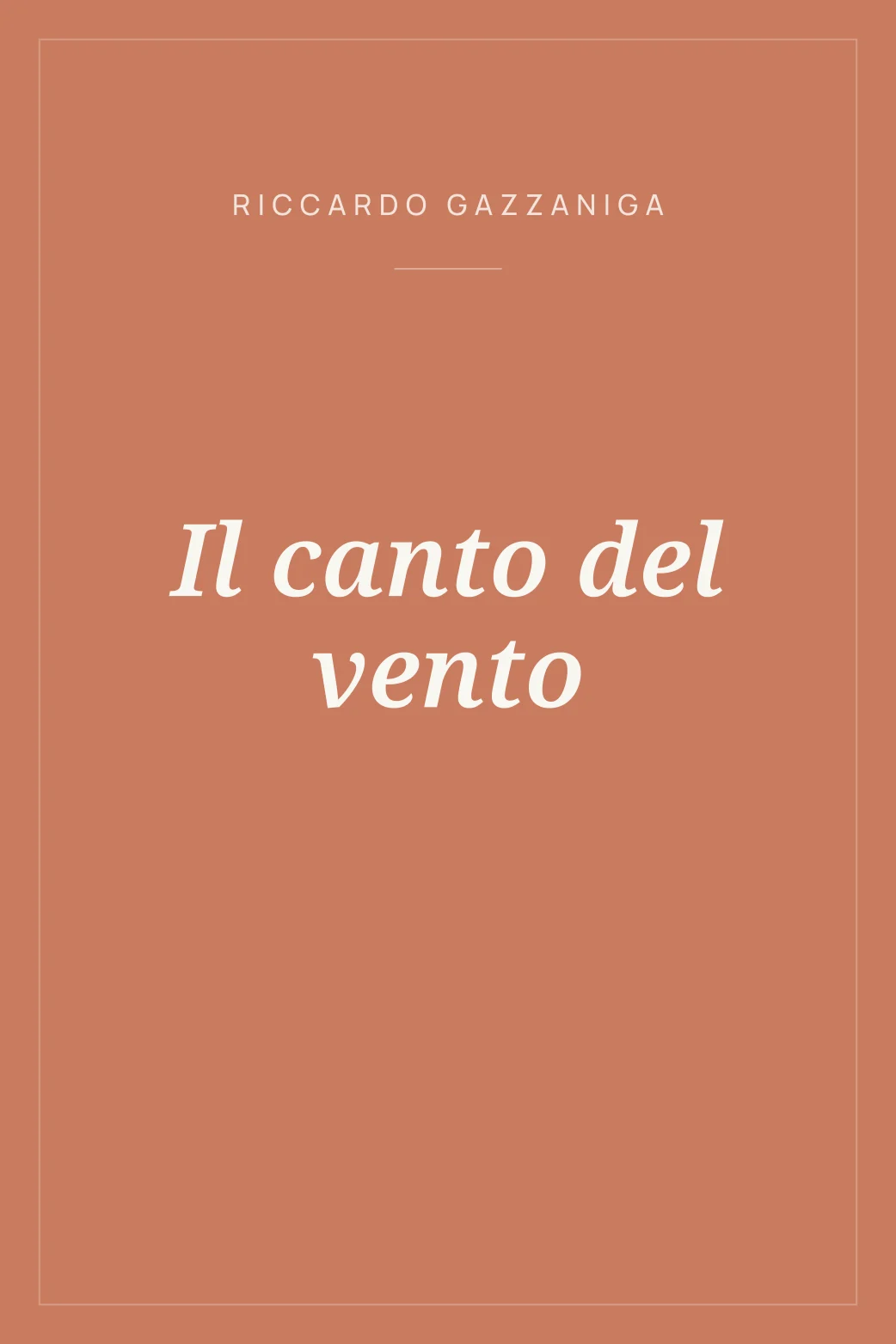 Portada de Il canto del vento