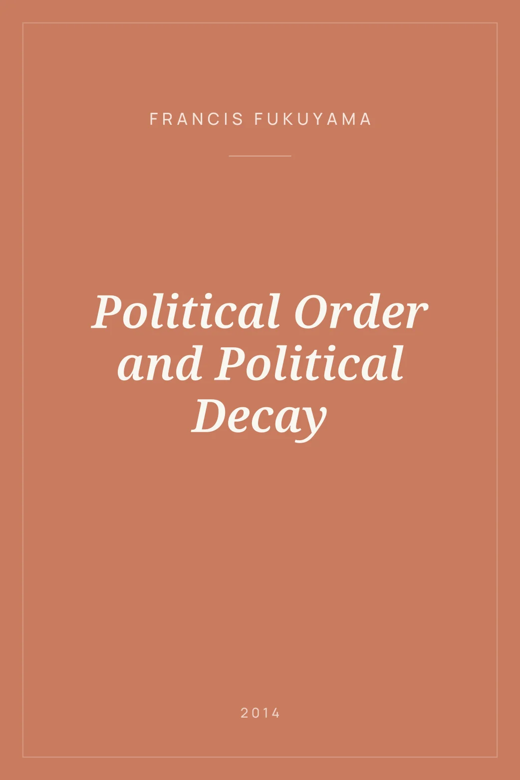 Portada de Political Order and Political Decay