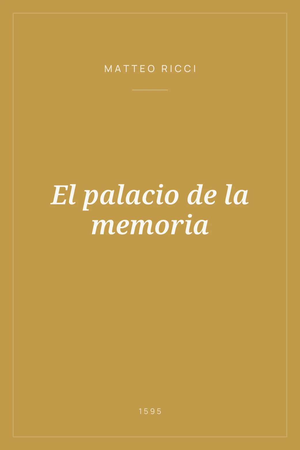 Portada de El palacio de la memoria