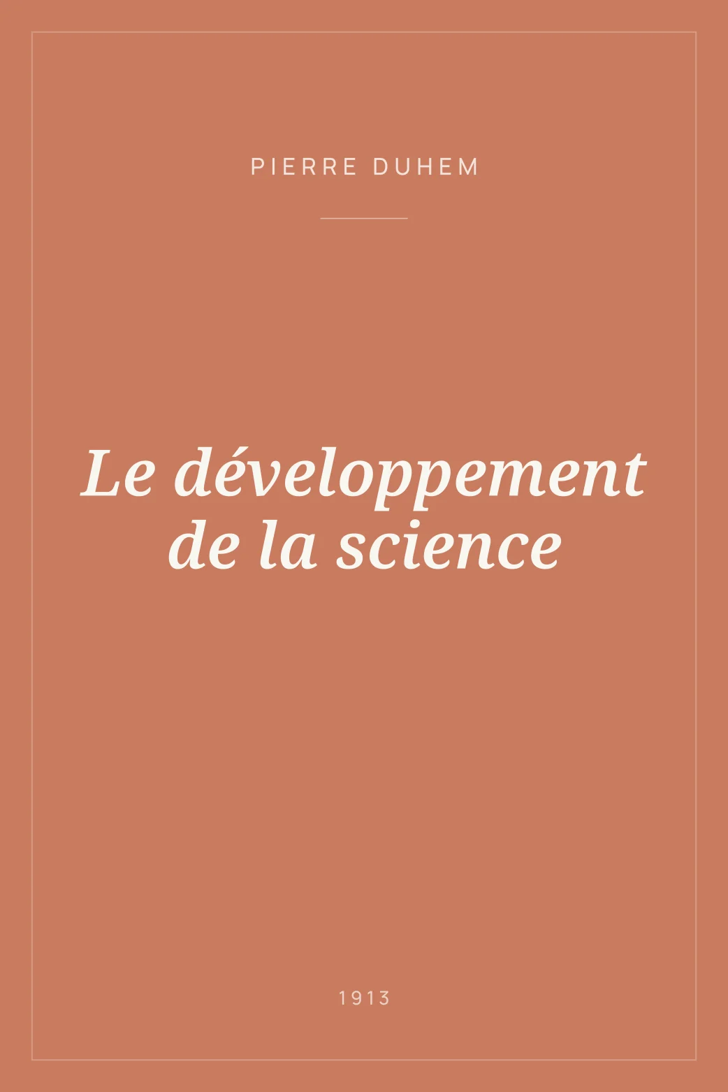 Portada de Le développement de la science