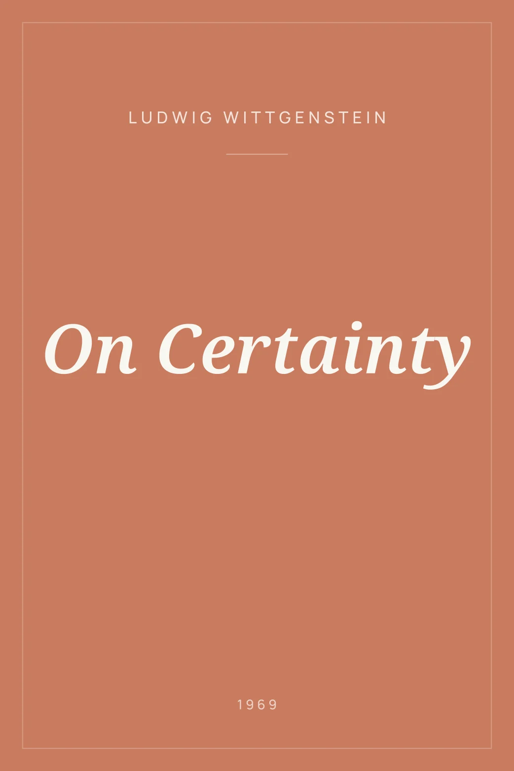 Portada de On Certainty