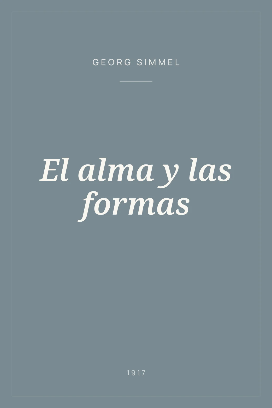 Portada de El alma y las formas