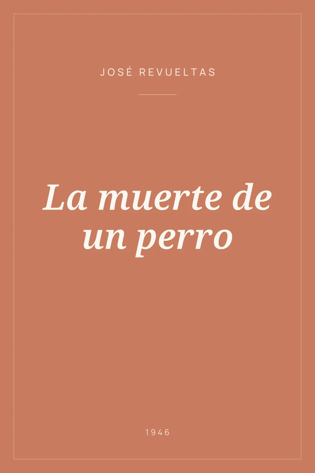 Portada de La muerte de un perro