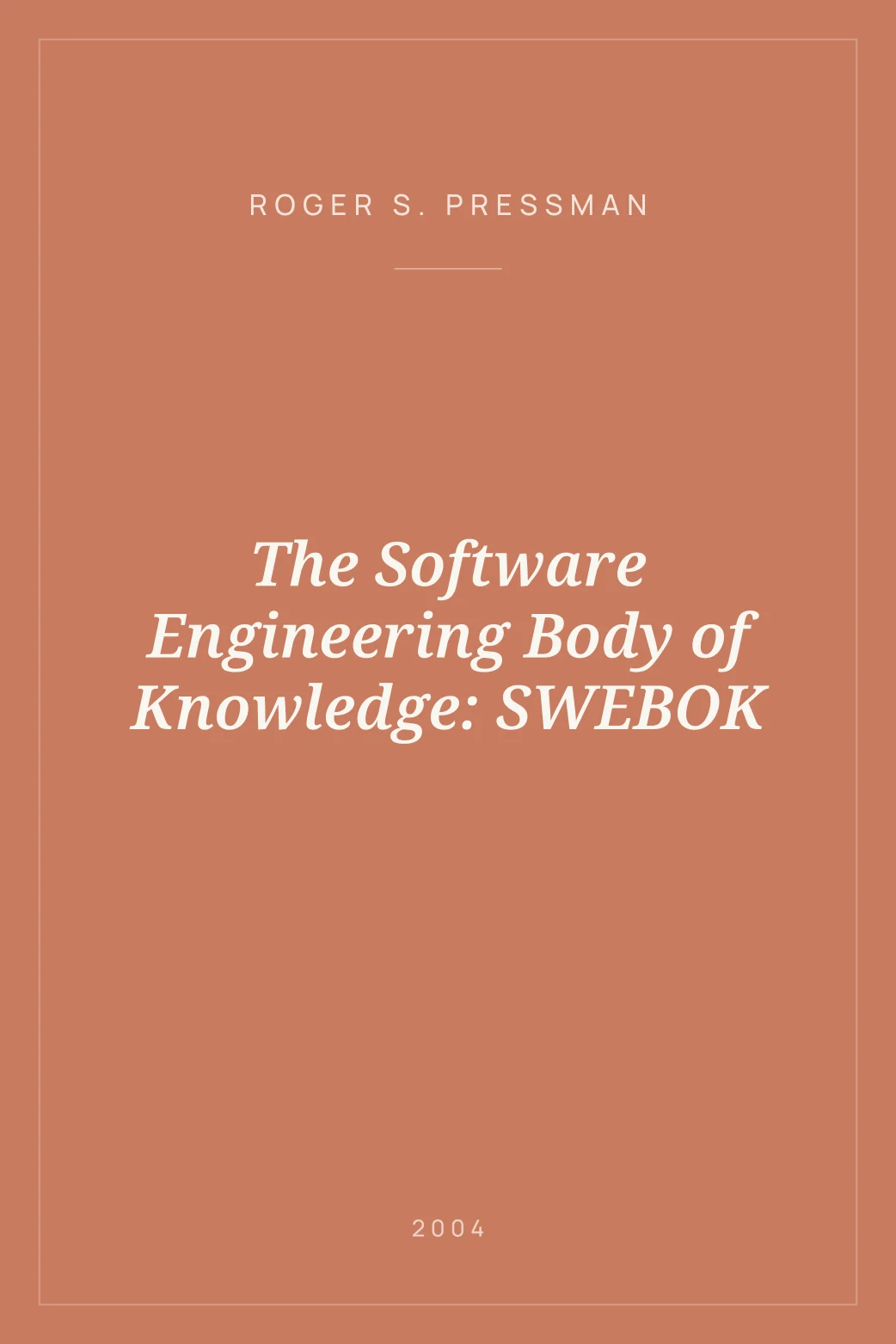 Portada de The Software Engineering Body of Knowledge: SWEBOK