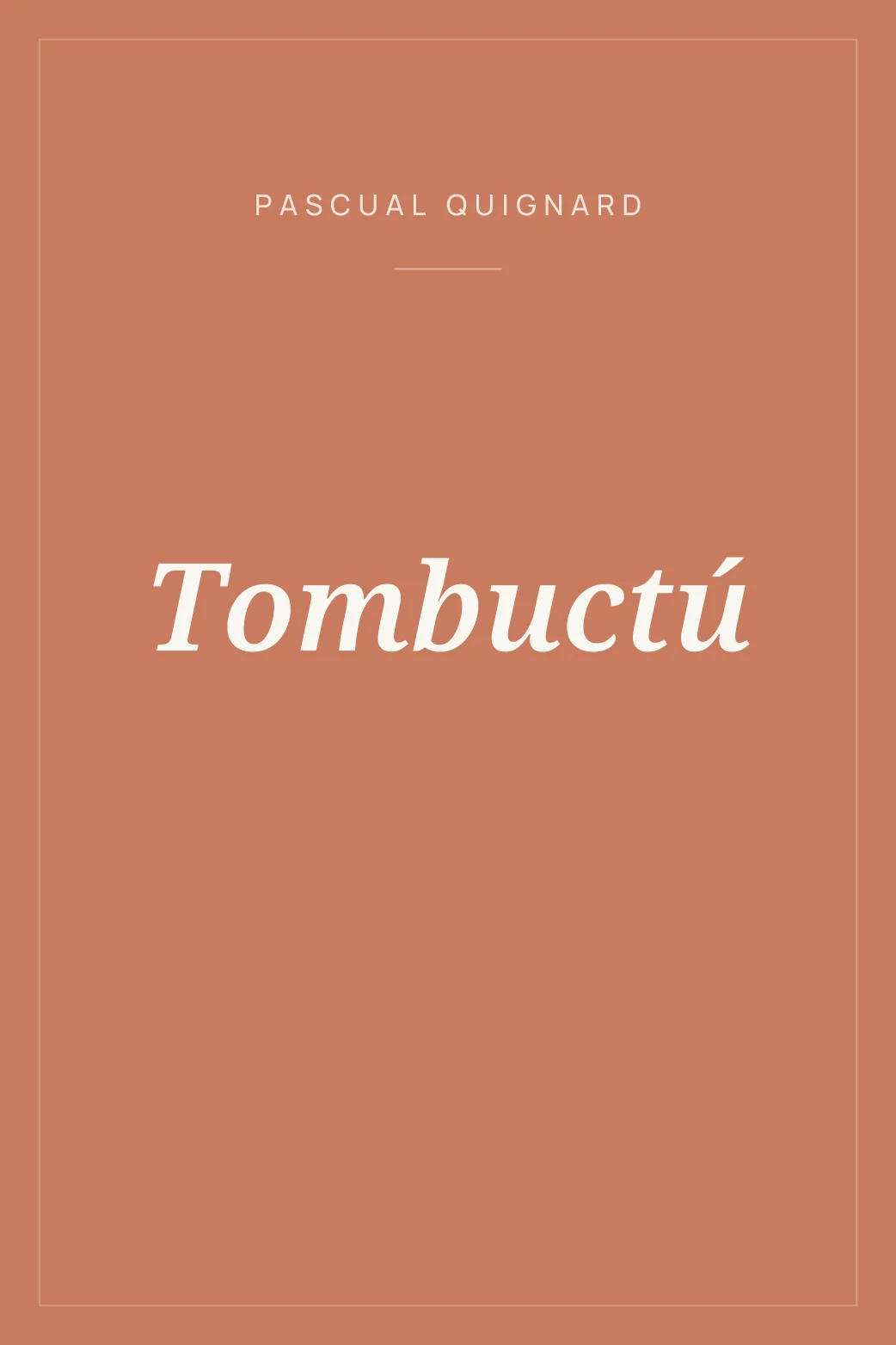 Portada de Tombuctú