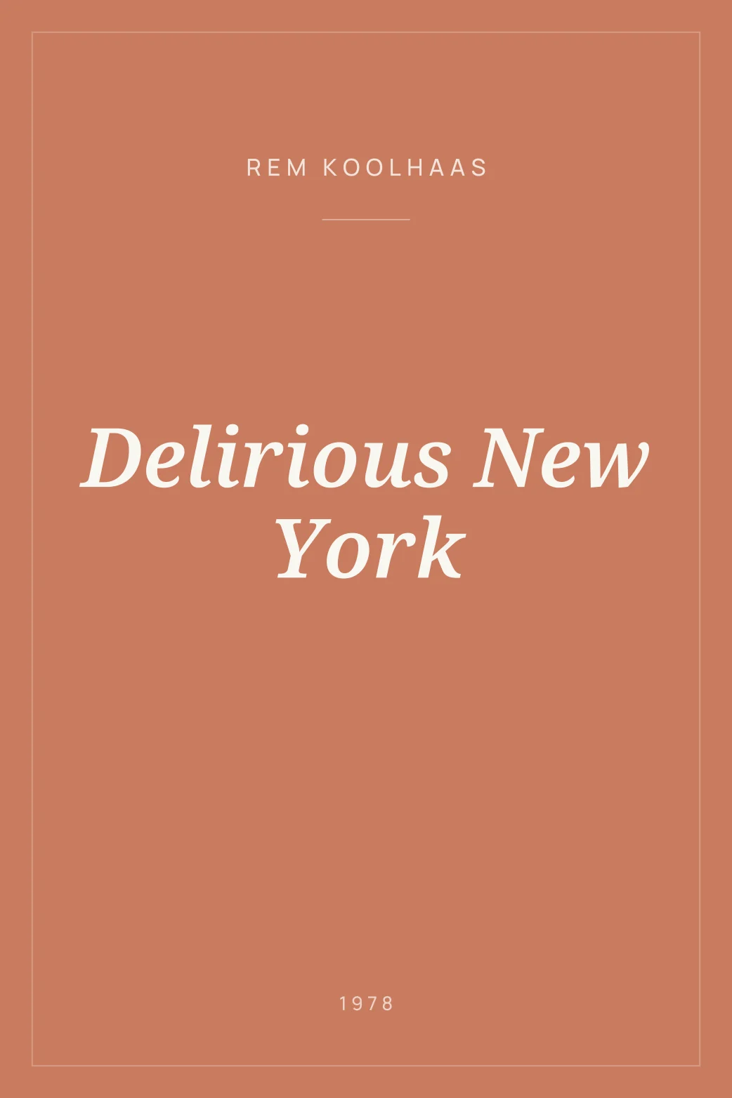 Portada de Delirious New York