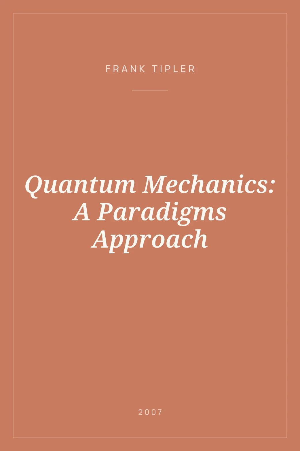 Portada de Quantum Mechanics: A Paradigms Approach