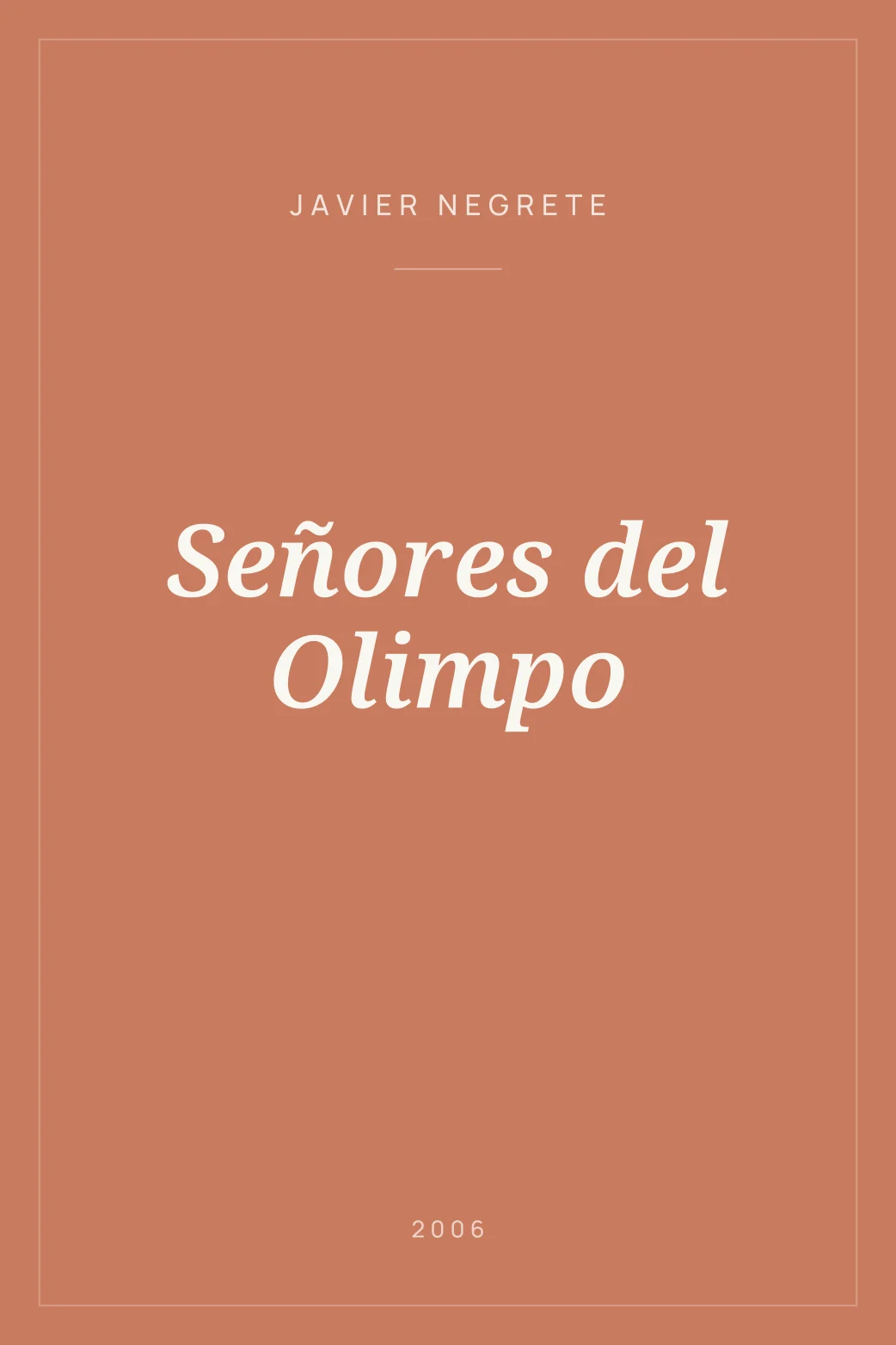 Portada de Señores del Olimpo