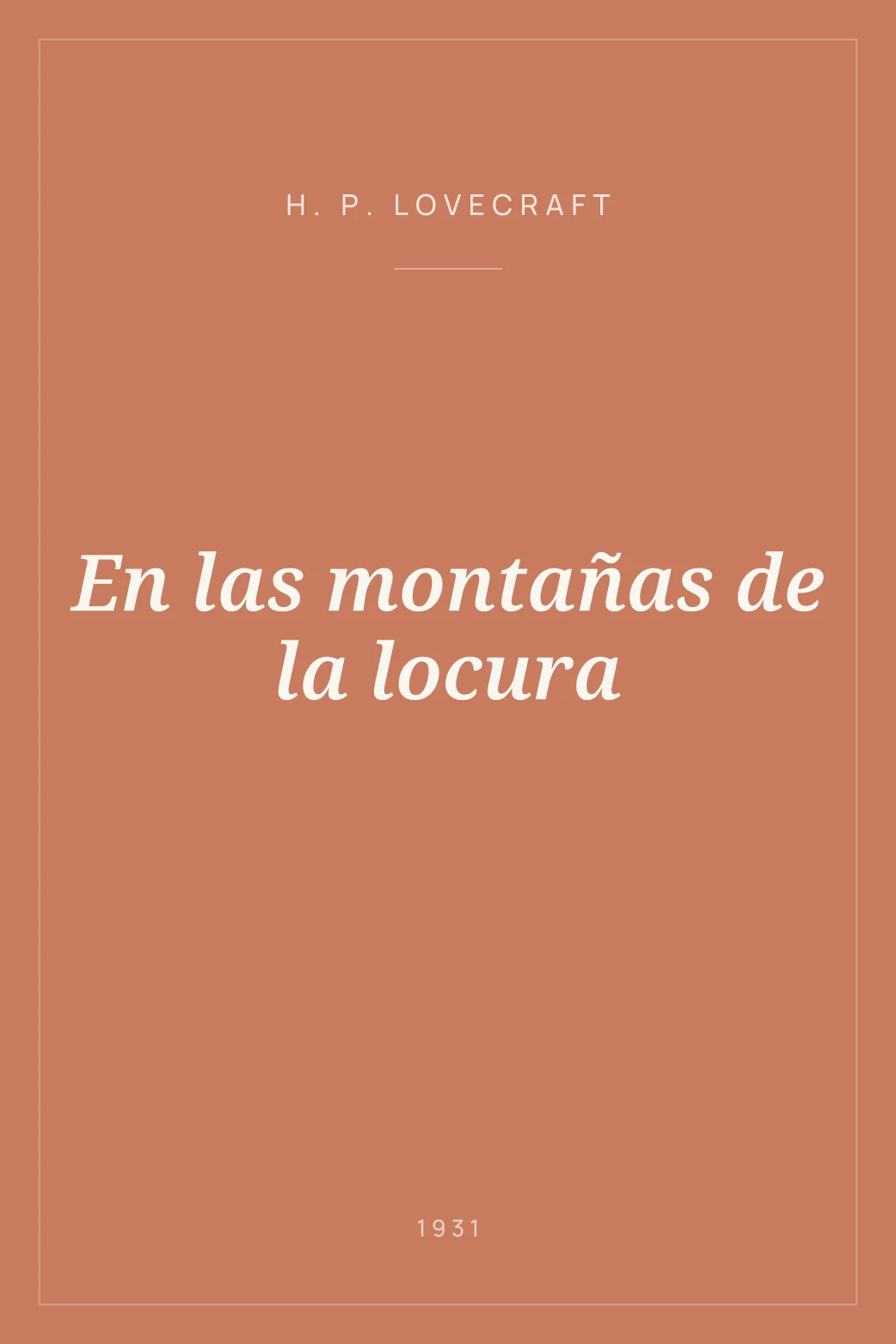 Portada de En las montañas de la locura