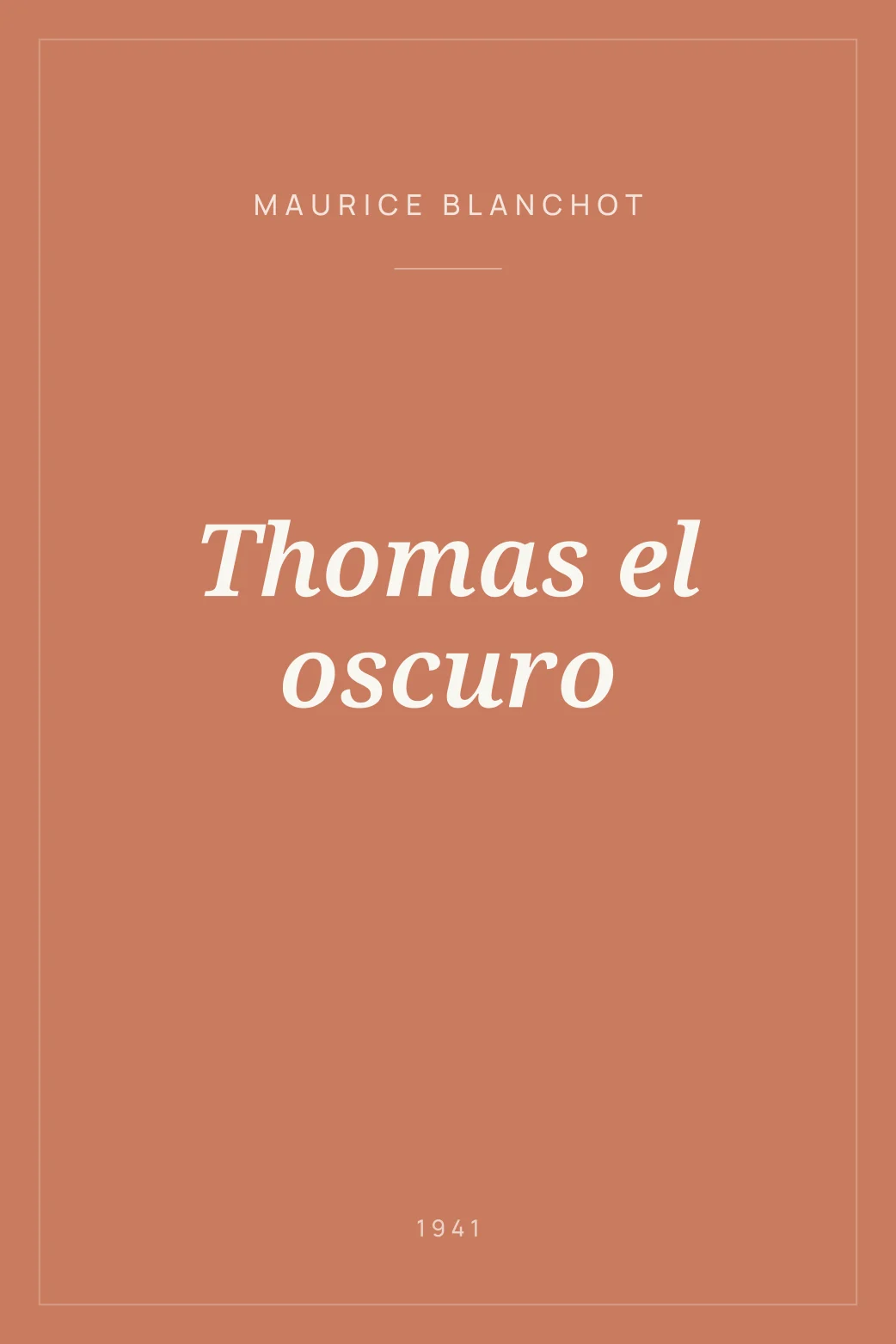 Portada de Thomas el oscuro