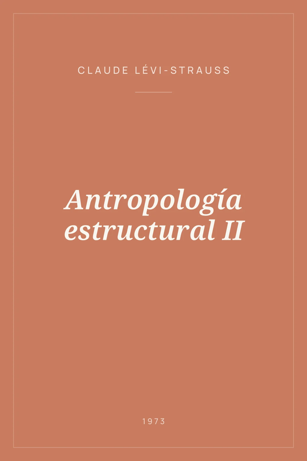 Portada de Antropología estructural II