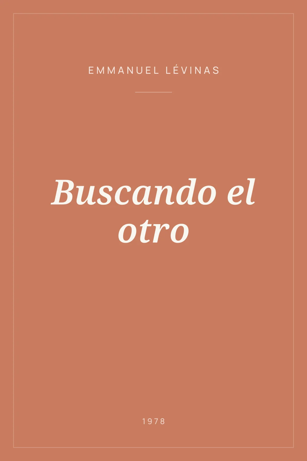 Portada de Buscando el otro