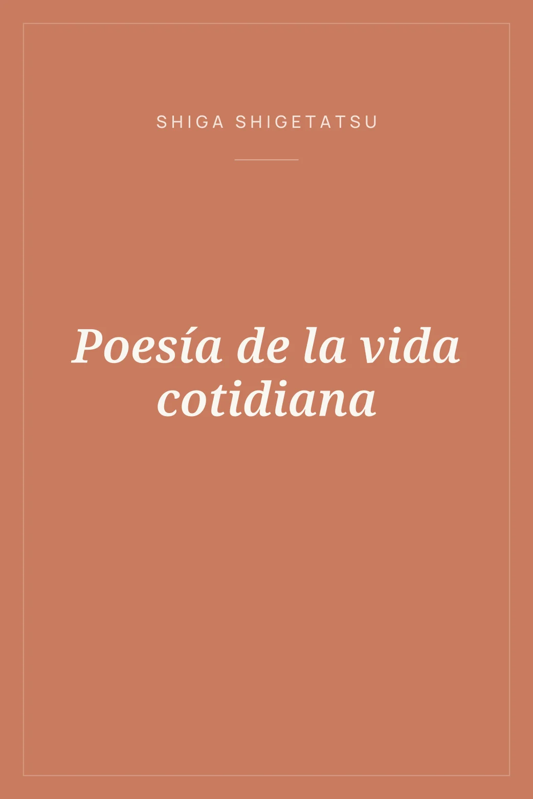 Portada de Poesía de la vida cotidiana