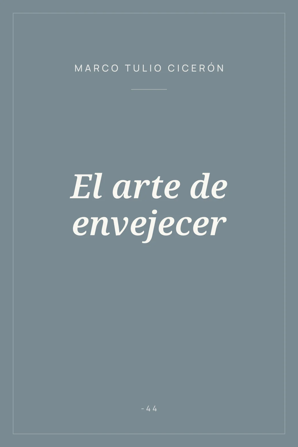Portada de El arte de envejecer