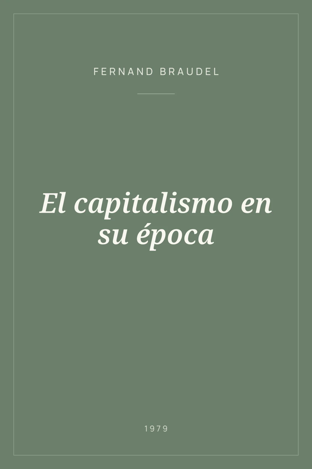 Portada de El capitalismo en su época