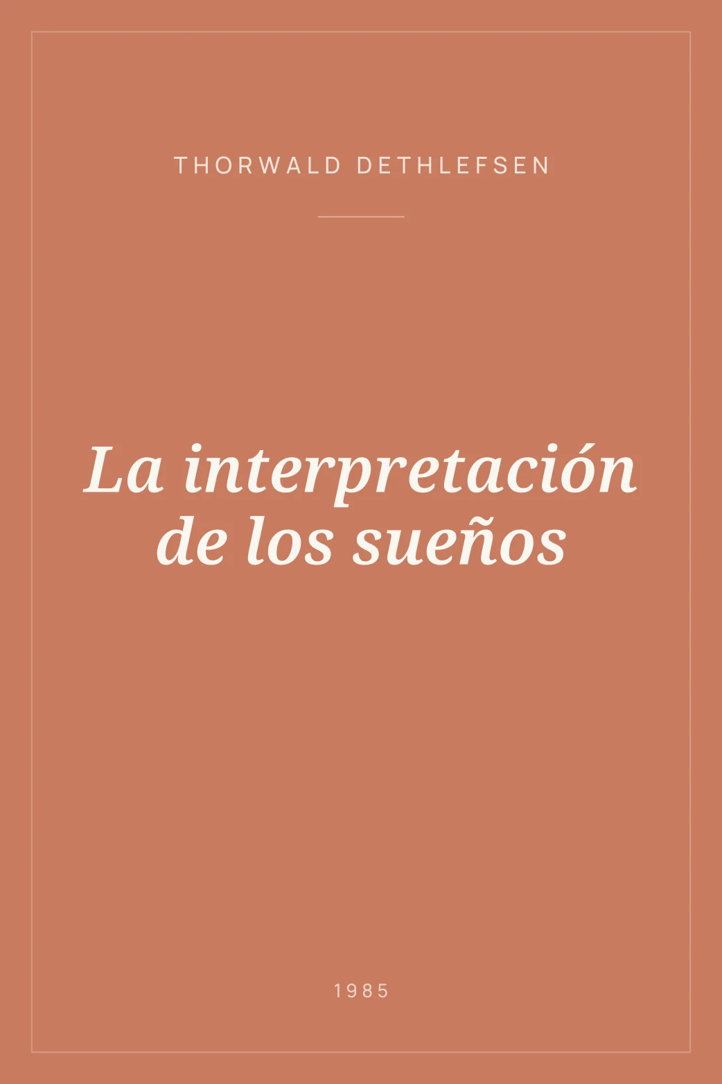Portada de La interpretación de los sueños