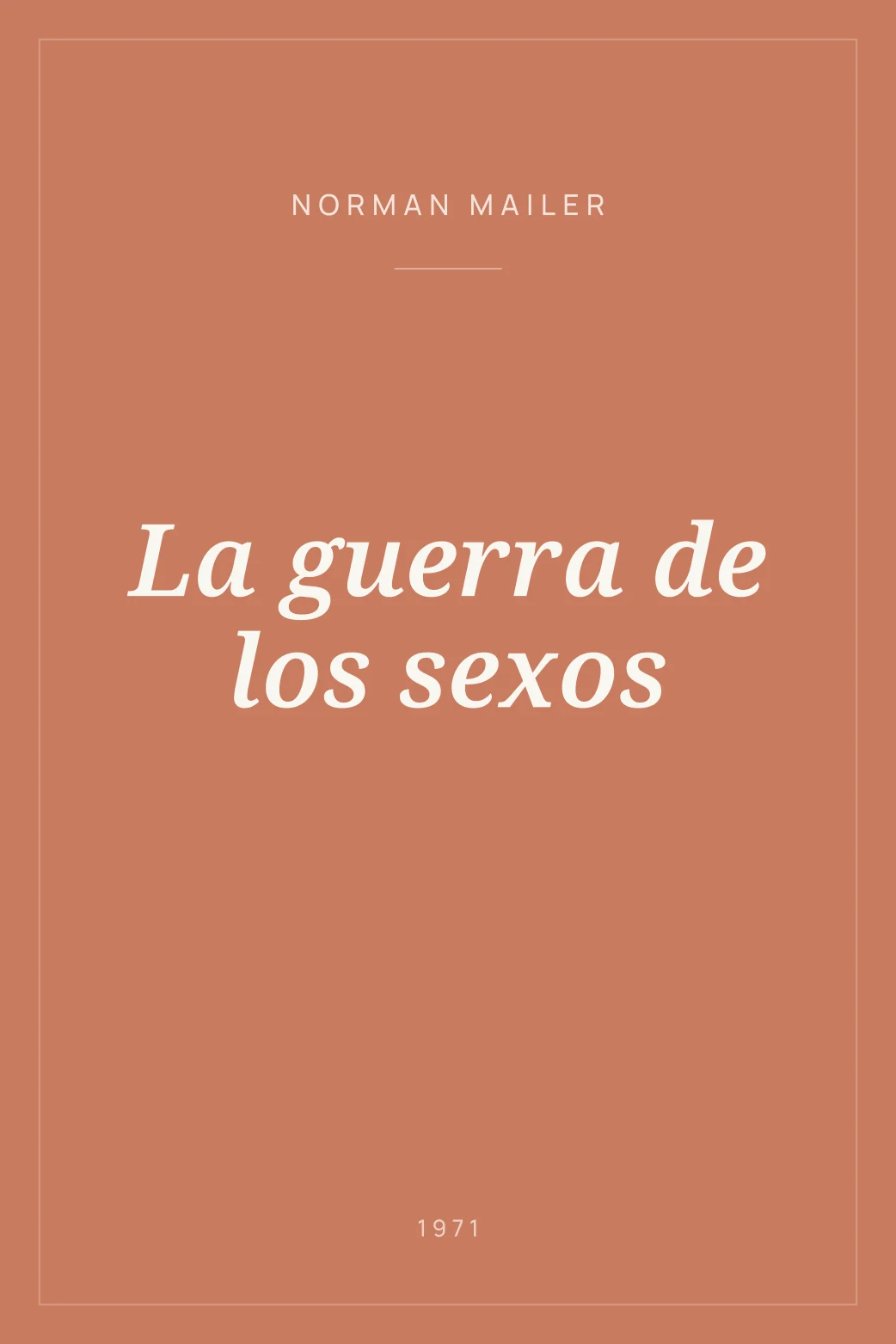 Portada de La guerra de los sexos