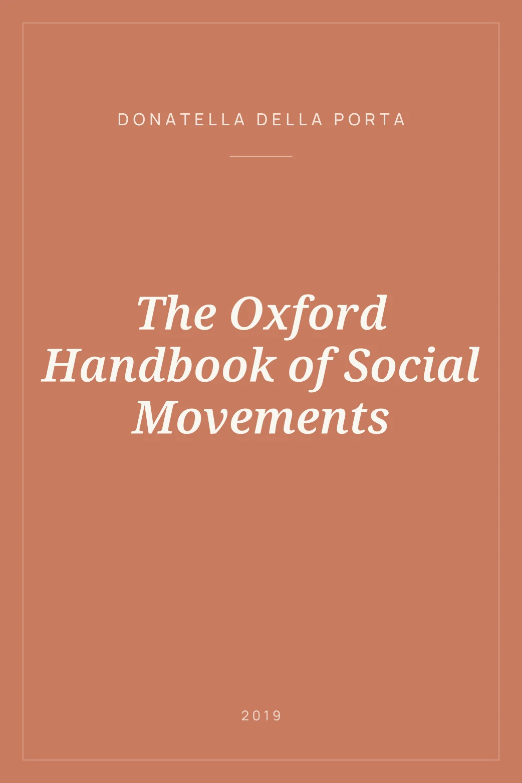 Portada de The Oxford Handbook of Social Movements