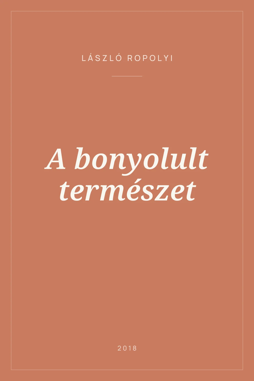 Portada de A bonyolult természet